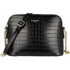 Sac Bandouliere David Jones Petit Sac Bandouli&egrave;re Cha&icirc;nes Motif Crocodile Noir