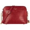 Sac Bandouliere David Jones Petit Sac Bandouli&egrave;re Cha&icirc;nes Motif Crocodile Rouge