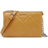 Pochette David Jones Pochette Soir&eacute;e Matelass&eacute; - Sac Bandouli&egrave;re Jaune