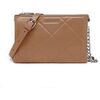 Pochette David Jones Pochette Soir&eacute;e Matelass&eacute; - Sac Bandouli&egrave;re Beige