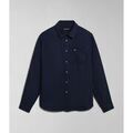 Chemises/chemisettes sur Grenoble : Chemise Napapijri G-LINEN LS NP0A4HQ2-176 BLU MARINE