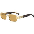 Lunettes sur Grenoble : Lunettes de soleil Dsquared D2 0156/S Lunettes de soleil, Or/Marron, 54 mm Dor&eacute;