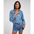 Vestes sur Grenoble : Veste Lee 112349588 CROPPED RIDER-TROPICAL DENIM