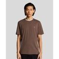 Tee-shirts sur Grenoble : T-shirt Lyle & Scott TS2227TON TIPPED SUPERFINE-X546 PLUM TRUFFLE