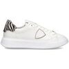 Baskets Philippe Model BTLD VA04 - TEMPLE-VEAU ANIMALIER BLANC ZEBRA