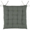 Galettes de chaise Stof Coussin de chaise bicolore r&eacute;versible en coton vert et lin Vert 40x40 cm. . Maison & D&eacute;co> Galettes de chaise.