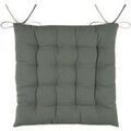 Linge de maison sur Grenoble : Galettes de chaise Stof Coussin de chaise bicolore r&eacute;versible en coton vert et lin Vert 40x40 cm. . Maison & D&eacute;co> Galettes de chaise.