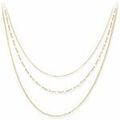 Collier Orusbijoux Collier Argent Dor&eacute; Triple Collier Petite Perles Pierre De Dor&eacute; Grenoble
