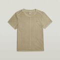 T-shirt G-Star Raw D24499-B059 OVERDYED FRONT SEAM TOP-H037 LIGHT TOGGEE