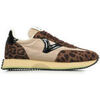 Baskets basses Victoria Cosmos Nylon Imprim&eacute; Animal Marron