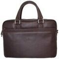Saccoches / Etuis sur Grenoble : Porte document Hexagona Serviette en cuir Ref 40234 Marron 38*26*8
