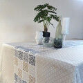Cuisine & Art de la table sur Grenoble : Serviettes de table Nappes, Sets de table Tradilinge CARO Gris 150x300 cm. Nappe tr&egrave;s facile d'entretien.Finition bord biais.. Maison > Serviettes de table Nappes, Sets de table.