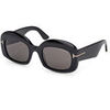 Lunettes de soleil Tom Ford FT1219 CARMEN-02 Lunettes de soleil, Noir/Fum&eacute;e, 53 mm Noir