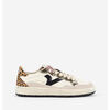 Baskets basses V 1985 VICTORIA 1985 BASKET SMASH CUIR ANIMAL PRINT M&Eacute;TAL 8806114 Blanc