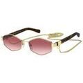 Lunettes sur Grenoble : Lunettes de soleil Marc Jacobs MARC 496/S Lunettes de soleil, Or/Rose, 55 mm Dor&eacute;