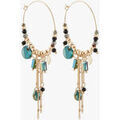 Boucles oreilles Lollipops Cr&eacute;ole chaine r&eacute;sine Vert Grenoble