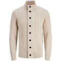 Pull Jack & Jones 12242947 GRID CABLE CARDIGAN-MOONBEAM