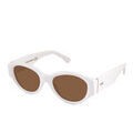 Lunettes sur Grenoble : Lunettes de soleil Xlab MAJORQUE Lunettes de soleil, Blanc/Marron, 54 mm