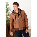 Veste Serge Pariente BALLE HOOD COGNAC