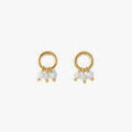 Boucles d'oreille sur Grenoble : Boucles oreilles Lollipops Boucles d'oreilles anneau pierres facett&eacute;es Acier Blanc