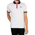 Polo Fila Polo ray&eacute; vintage classique Blanc Grenoble