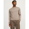 Pull Jack & Jones 12216817 MERINO CREW-GREIGE