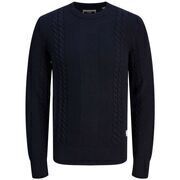Pull Jack & Jones 12242948 GRID CABLE CREW-NAVY BLAZER
