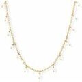Colliers sur Grenoble : Collier Orusbijoux Collier Argent Dor&eacute; Petites Gouttes Perles Pierre De Lune Dor&eacute;