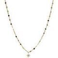 Colliers sur Grenoble : Collier Orusbijoux Collier Argent Dor&eacute; &eacute;toile En Zirconium Blanc Et Pierres Dor&eacute;