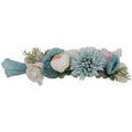 Chapeaux sur Grenoble : Chapeau Chapeau-Tendance Chapeau couronne de fleurs serre t&ecirc;te Bleu