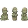 Statuettes et figurines Signes Grimalt Petit Bouddha Set 3 Unit&eacute;s Kaki Unique. . Maison & D&eacute;co > Statuettes et figurines.