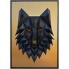 Tableaux, toiles Polygone Origami Loup