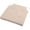 Galettes de chaise Stof Coussin de chaise r&eacute;versible lin et beige en coton 38 x 38 cm Beige Unique. . Maison & D&eacute;co> Galettes de chaise.