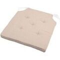 Linge de maison sur Grenoble : Galettes de chaise Stof Coussin de chaise r&eacute;versible lin et beige en coton 38 x 38 cm Beige Unique. . Maison & D&eacute;co> Galettes de chaise.