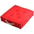 Linge de maison sur Grenoble : Coussins Stof Coussin de sol en coton Uni Rouge 40x40 cm. . Maison & D&eacute;co > Coussins.