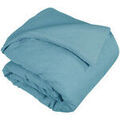 Linge de maison sur Grenoble : Housses de couettes Vent Du Sud Housse de couette 1 face lin - 1 face coton lav&eacute; - Topaze Bleu 240x260 cm. . Maison > Housses de couettes.