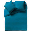 Linge de maison sur Grenoble : Housses de couettes Essix Housse de couette Tendresse en gaze de coton lav&eacute;e - Paon Bleu 240x260 cm. . Maison > Housses de couettes.