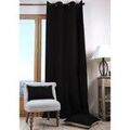 Linge de maison sur Grenoble : Rideaux, stores Stof Un panneau de Rideau tamisant &agrave; oeillets - Noir Noir 135x240 cm. . Maison & D&eacute;co > Rideaux, stores.