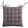 Linge de maison sur Grenoble : Galettes de chaise Stof Coussin de chaise bicolore r&eacute;versible en coton gris et perle Gris 40x40 cm. . Maison & D&eacute;co> Galettes de chaise.