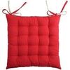 Galettes de chaise Stof Coussin de chaise bicolore r&eacute;versible en coton lin et rouge Rouge 40x40 cm. . Maison & D&eacute;co> Galettes de chaise.