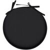 Galettes de chaise Stof Galette de chaise noire ronde en polyester Noir 40x40 cm. . Maison & D&eacute;co> Galettes de chaise.