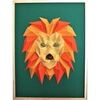 Tableaux, toiles Polygone Origami Lion