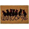 Tapis Unimasa Paillasson welcome chats 60 cm Beige 40x60 cm. . Maison & D&eacute;co > Tapis.
