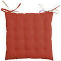 Galettes de chaise Stof Coussin de chaise bicolore en coton terracotta et lin Orange 40x40 cm. . Maison & D&eacute;co> Galettes de chaise. Grenoble