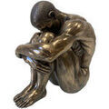 D&eacute;coration sur Grenoble : Statuettes et figurines Parastone Statuette V&eacute;ron&egrave;se en r&eacute;sine - Homme Nu assis 17 cm Dor&eacute; Unique. . Maison & D&eacute;co > Statuettes et figurines.