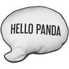 Coussins Lefebvre-Textile Coussin Hello panda en coton Blanc Unique. . Maison & D&eacute;co > Coussins.