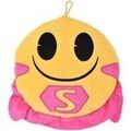 Linge de maison sur Grenoble : Coussins Innova Coussin rond Emoji Super H&eacute;ro &agrave; cape rose Jaune Diam 30 cm. . Maison & D&eacute;co > Coussins.