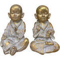 Statuettes et figurines Signes Grimalt Bouddha Set 2 Unit&eacute;s Dor&eacute; Unique. . Maison & D&eacute;co > Statuettes et figurines.