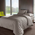 Linge de maison sur Grenoble : Housses de couettes Vent Du Sud Housse de couette Cendre en percale de coton 80 fils 240x220 cm