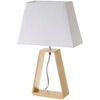 Lampes &agrave; poser Unimasa Grande Lampe en ch&ecirc;ne clair et abat-jour blanc Beige Unique. . Maison & D&eacute;co > Lampes &agrave; poser.